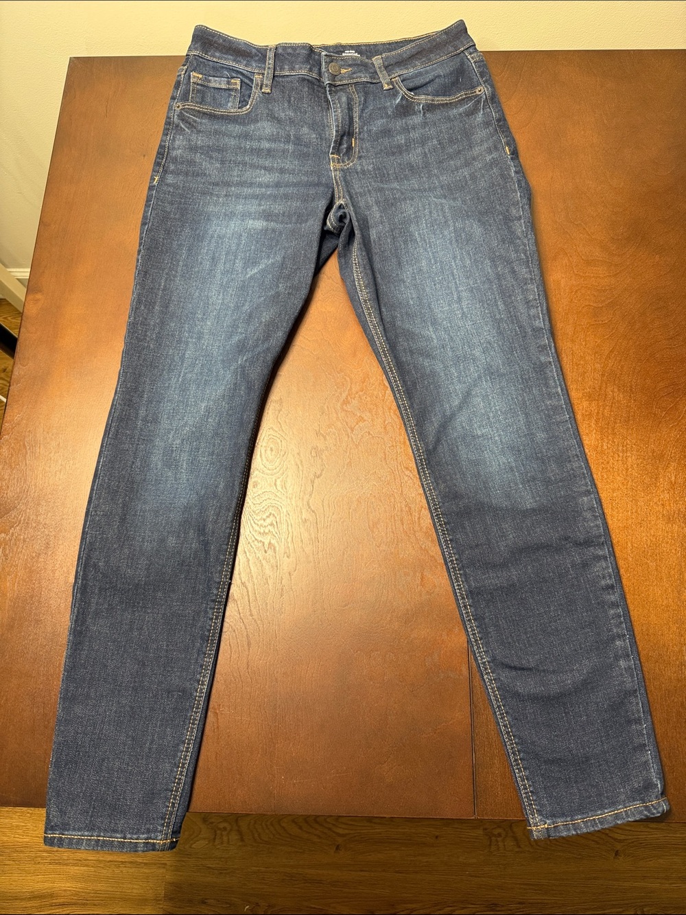 Cotton Blend Old Navy Women's Skinny Jeans - Dark Blue Wash - 8